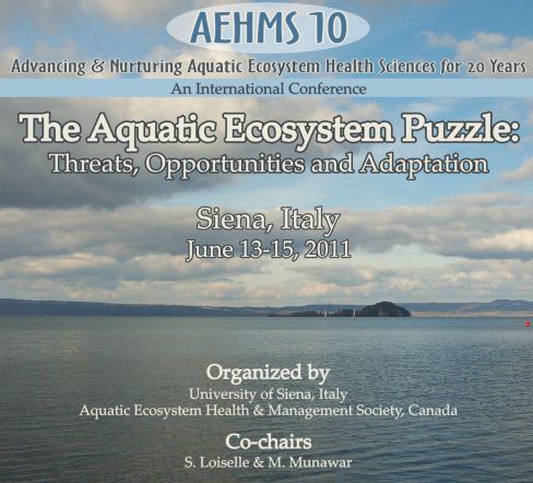 The Aquatic Ecosystem Puzzle: Threats, opportunities & adaptation. Siena, 13-15 giugno 2011