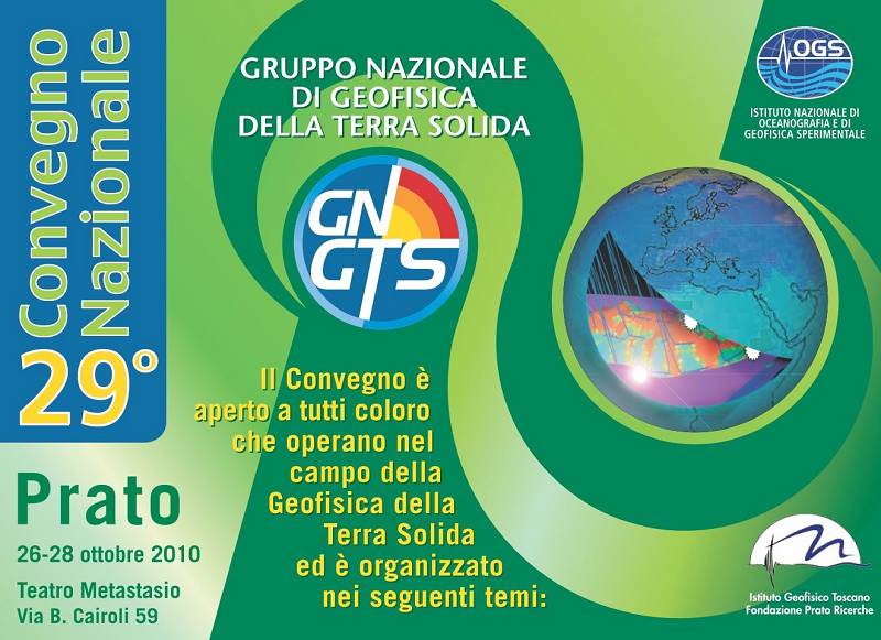 29° Congresso Nazionale del Gruppo Nazionale di Geofisica della Terra Solida (GNGTS)