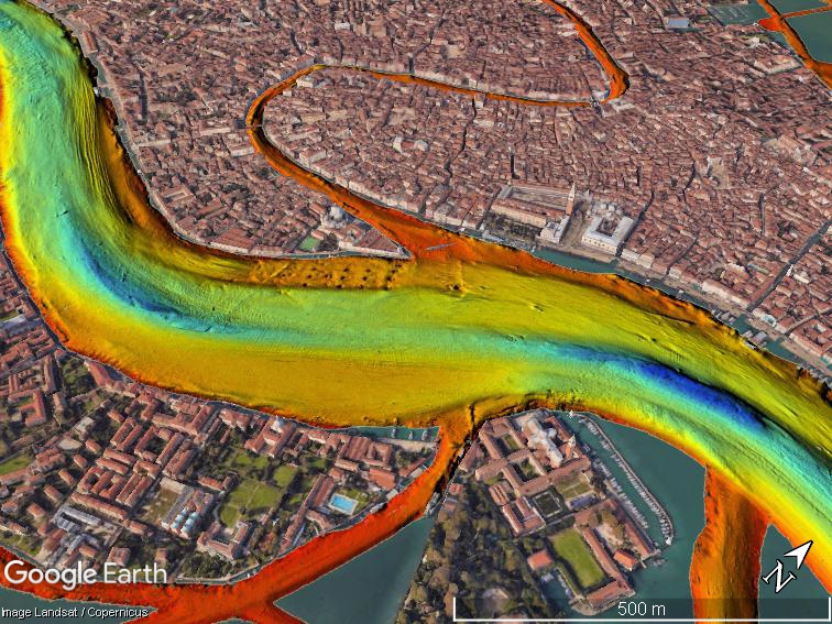 Batimetria multi beam ad altissima risoluzione dei canali della Laguna di Venezia