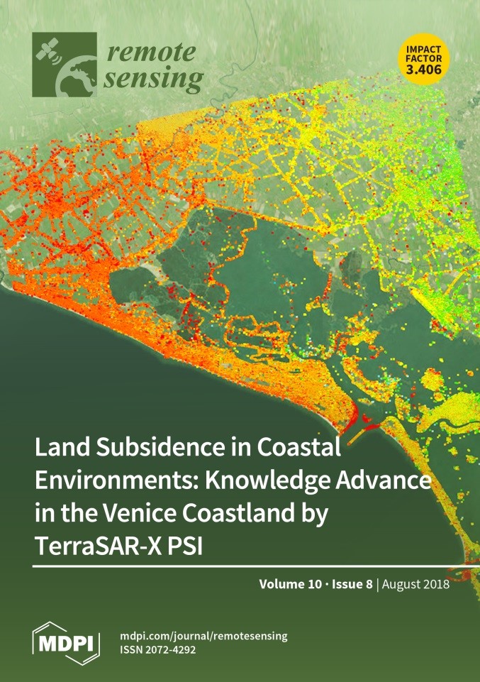 La rivista Remote Sensing ha scelto un lavoro Ismar-Cnr per la copertina di Agosto 2018 del Volume 10