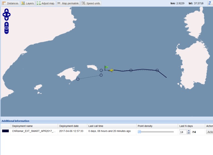 Glider mission in the Western Mediterranean Sea