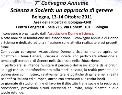 programma donne e scienza 2011