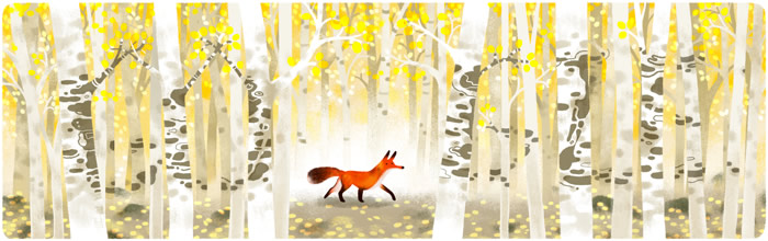 doodle - forest & red fox