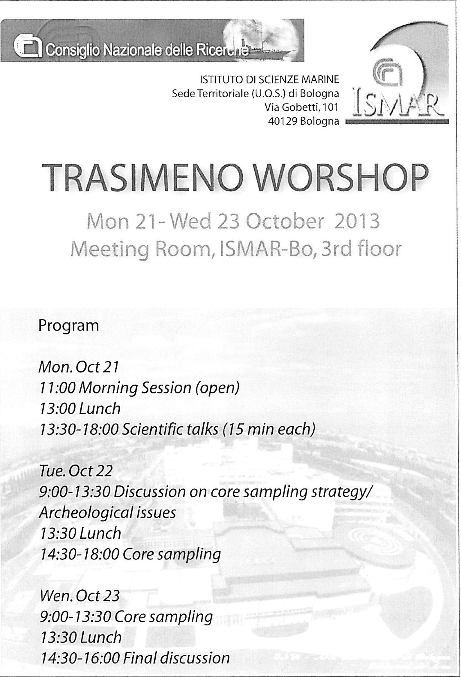 Workshop Trasimeno. Ottobre 2013