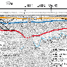 Seismic section, acquired in very shallow water (about 1 m depth)